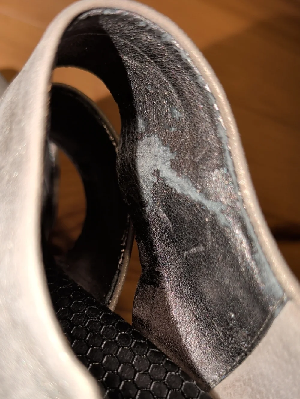 Calvin Klein Metallic Taupe Strappy High Heel Sandals